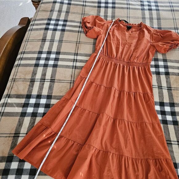 Chic Orange Midi Dress - Picture 8 of 8